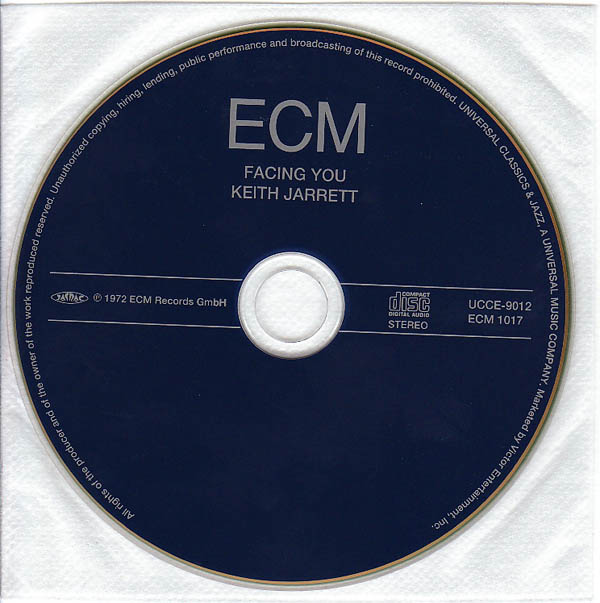 CD, Jarrett, Keith - Facing You